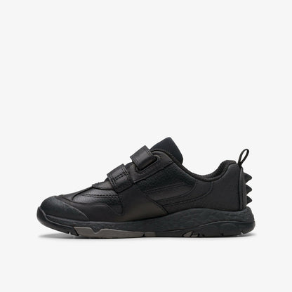 Clarks Popular / Steggy 2 Pace Kid Black Leather