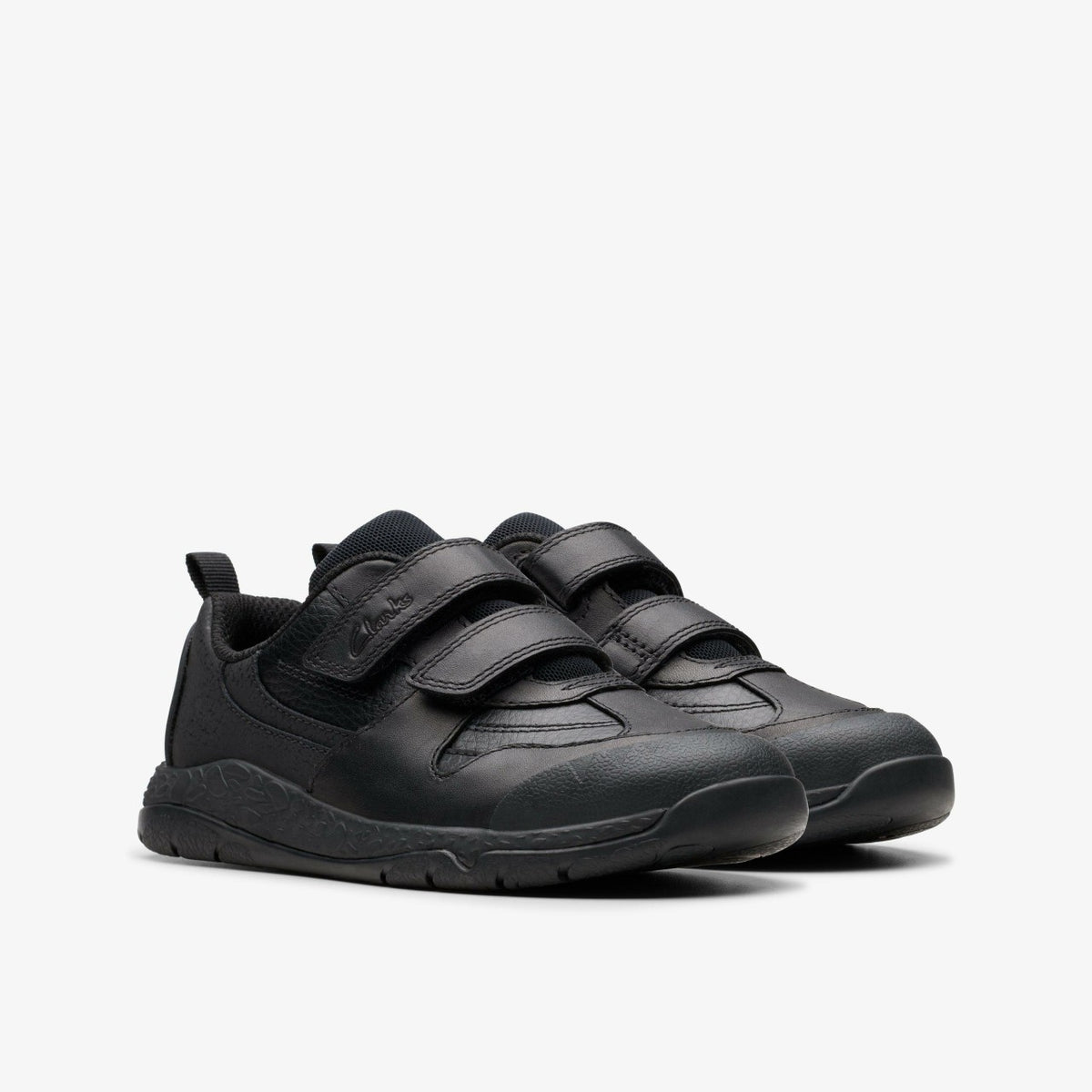 Clarks Popular / Steggy 2 Pace Kid Black Leather