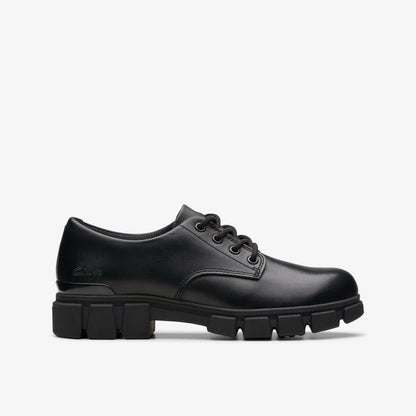 Clarks Essential / Evyn Lace Kid Black Leather