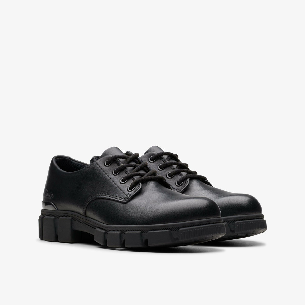 Clarks Essential / Evyn Lace Kid Black Leather