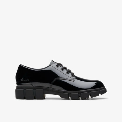 Clarks Quality / Evyn Lace Kid Black Patent