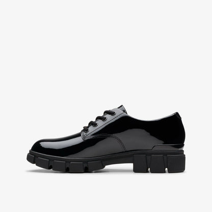 Clarks Quality / Evyn Lace Kid Black Patent