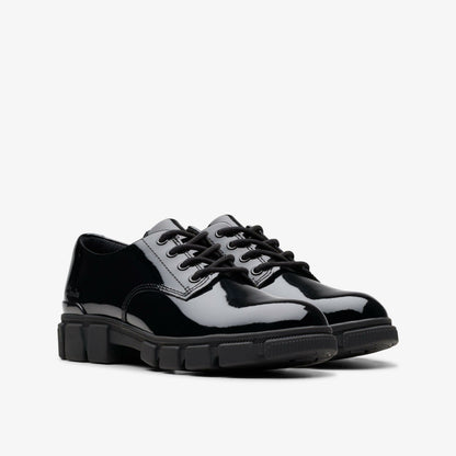 Clarks Quality / Evyn Lace Kid Black Patent