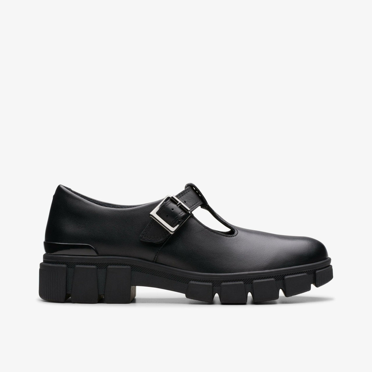 Clarks Quality / Evyn Bar Youth Black Leather