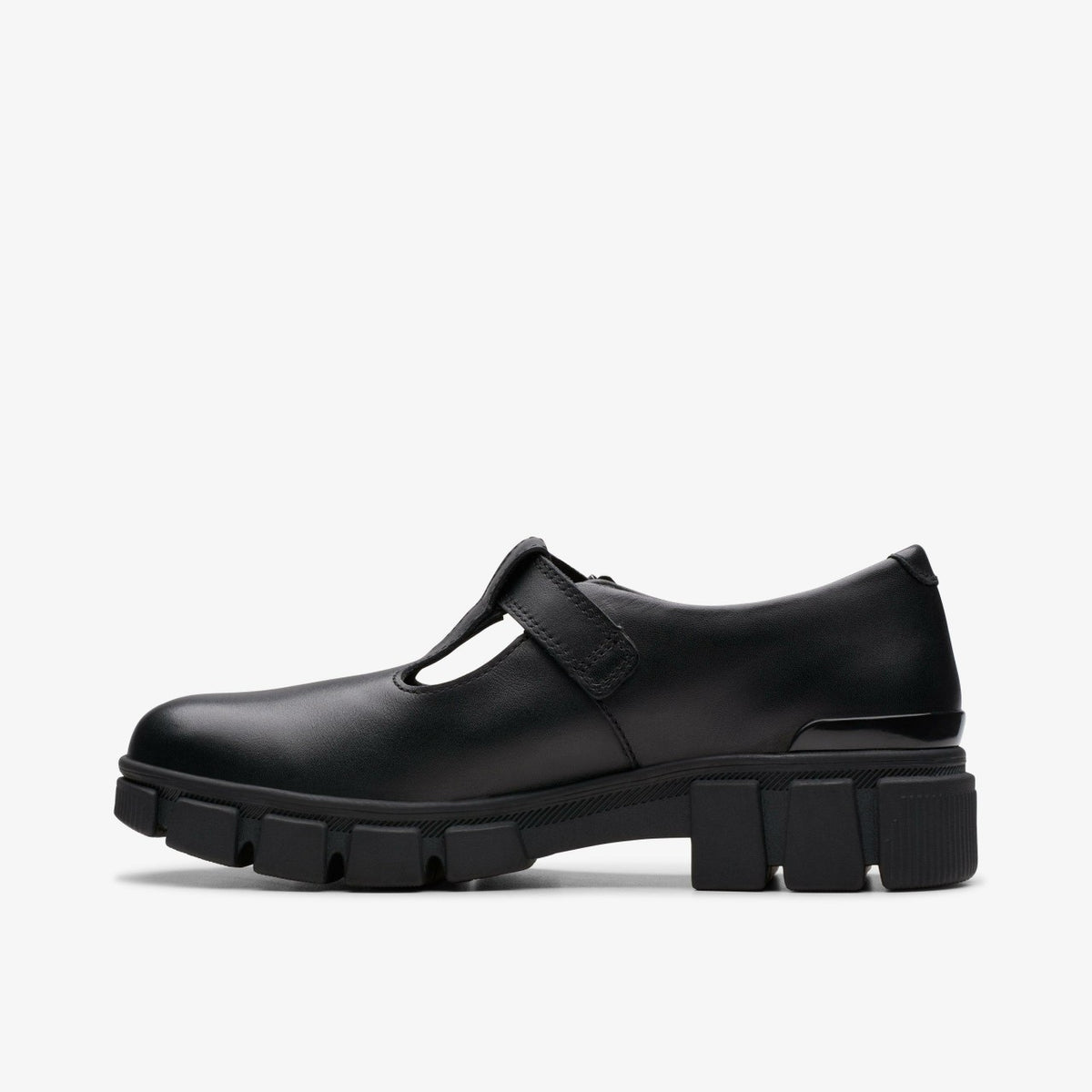 Clarks Quality / Evyn Bar Youth Black Leather