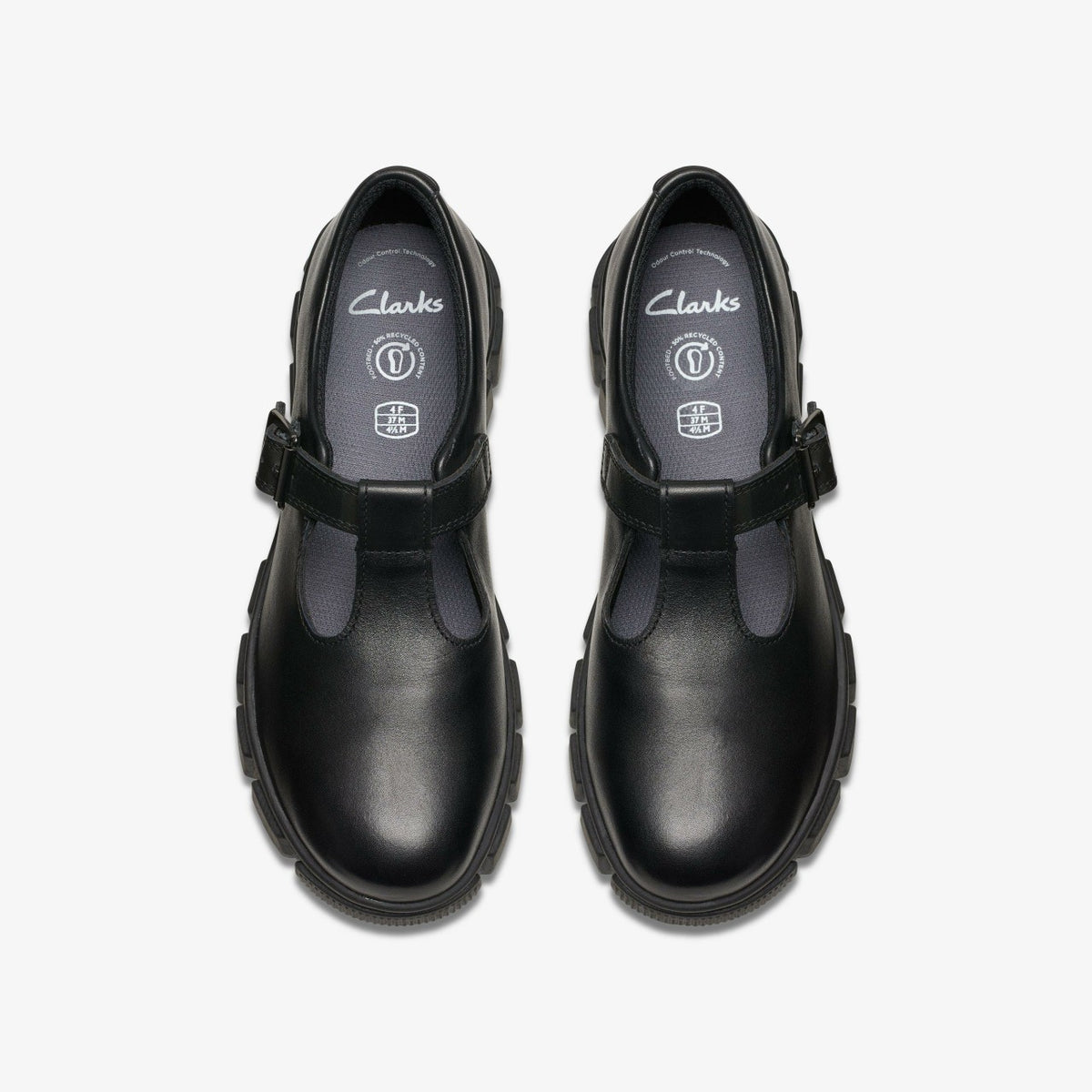 Clarks Quality / Evyn Bar Youth Black Leather