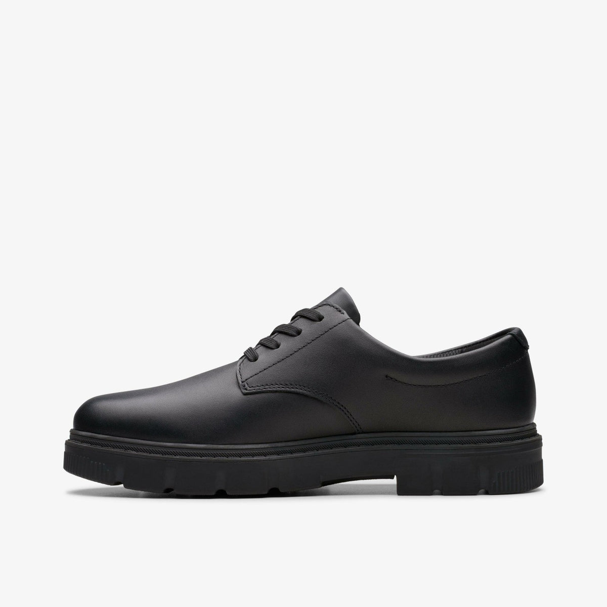 Clarks Deals / Lorcam Loop Youth Black Leather