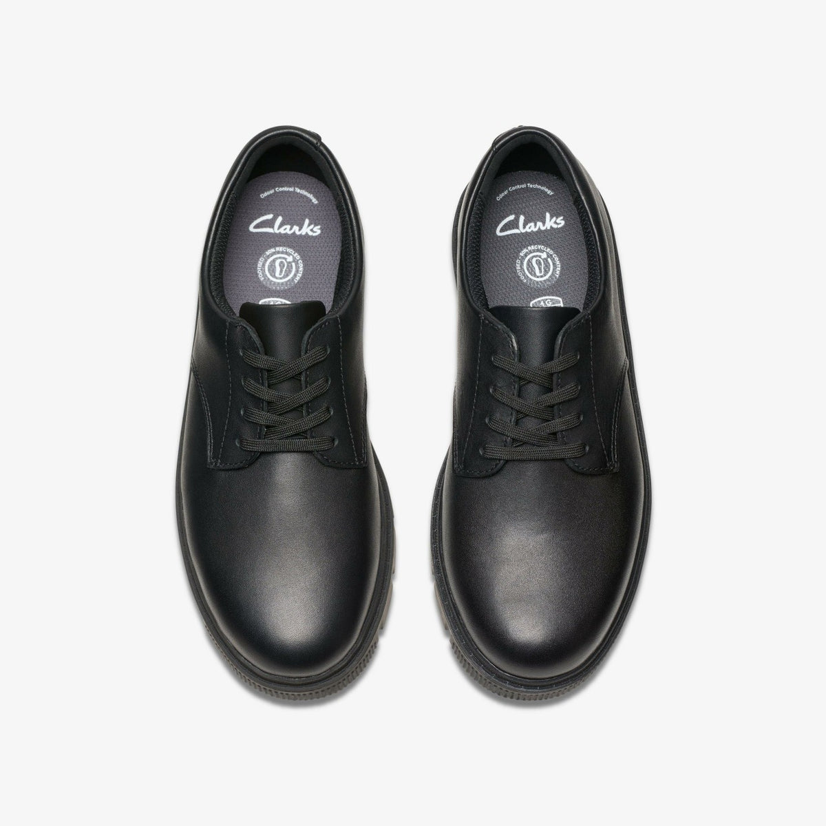 Clarks Deals / Lorcam Loop Youth Black Leather