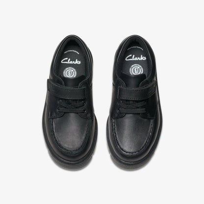 Clarks Recommended / Lorcam Edge Kid Black Leather