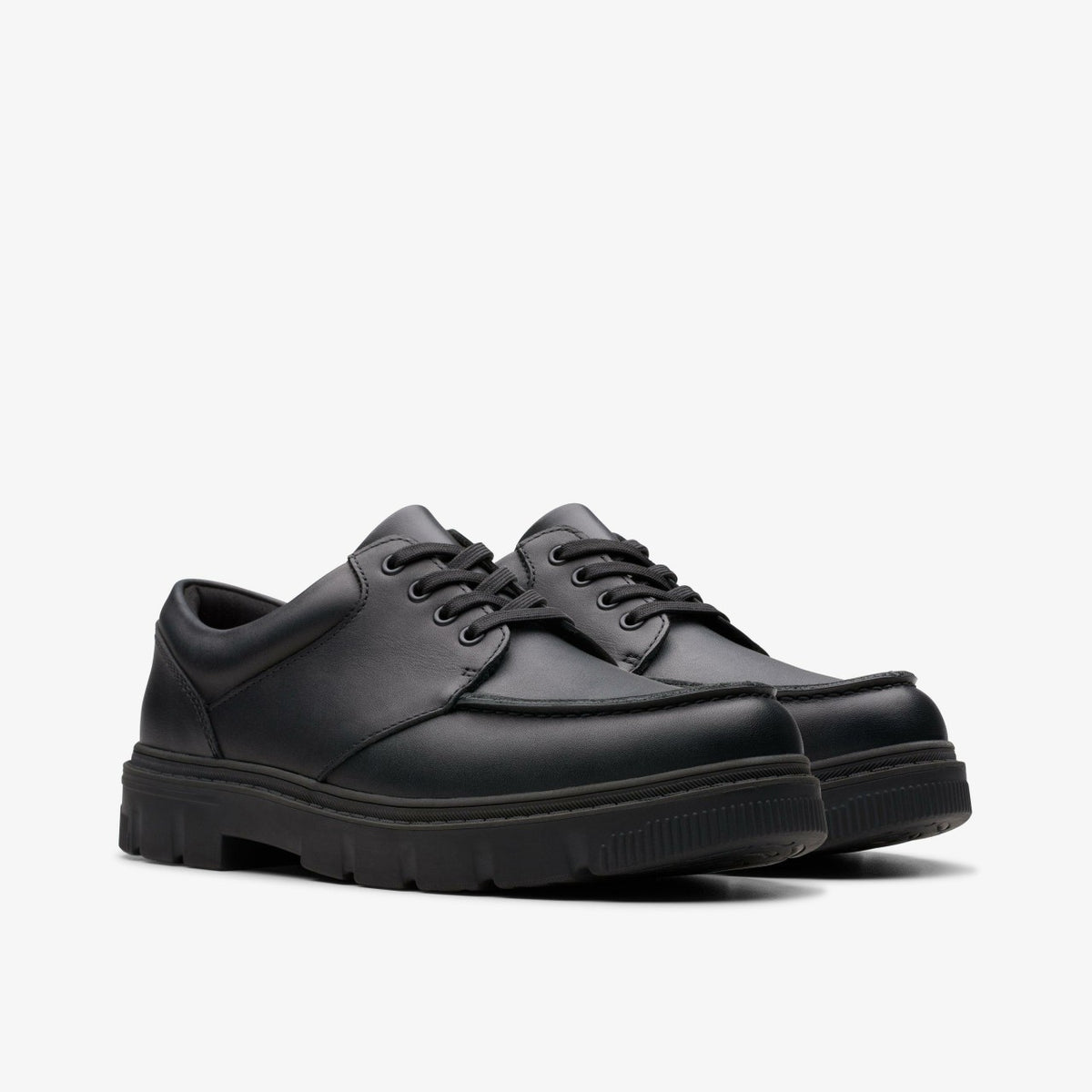 Clarks Essential / Lorcam Edge Youth Black Leather