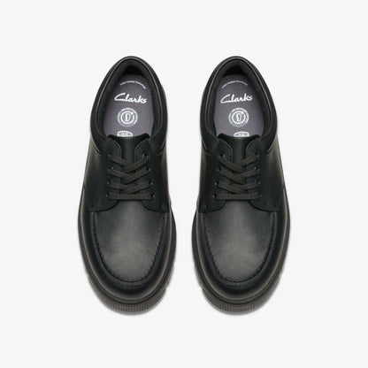 Clarks Essential / Lorcam Edge Youth Black Leather