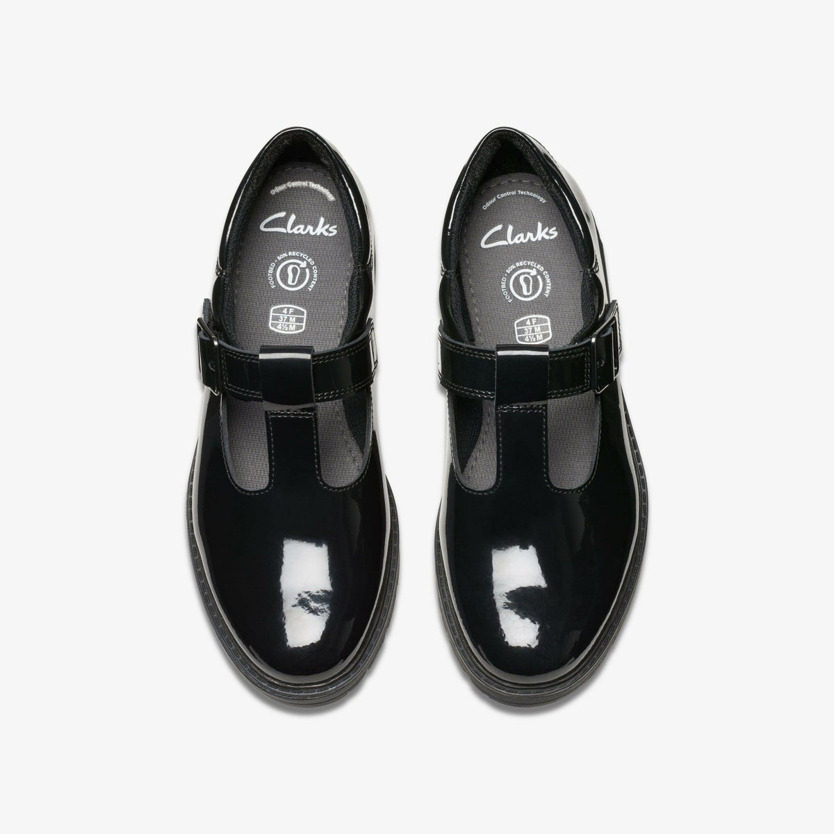 Clarks Hot Sale / Loxham Bar Youth Black Patent