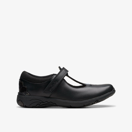 Clarks Great Value / Relda Gem Kid Black Leather