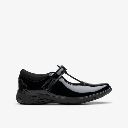 Clarks Deals / Relda Gem Kid Black Patent