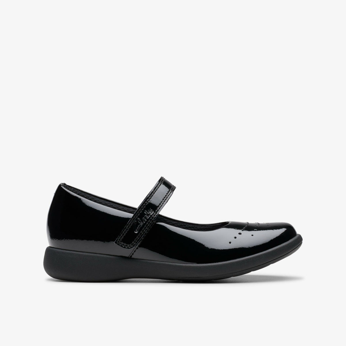 Clarks Great Value / Etch Gem Kid Black Patent