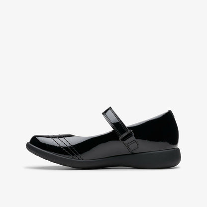 Clarks Great Value / Etch Gem Kid Black Patent