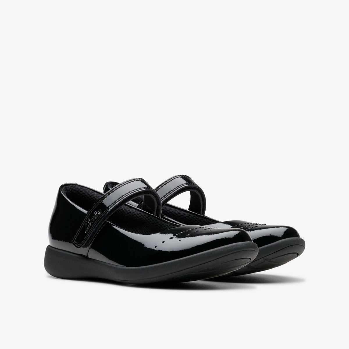 Clarks Great Value / Etch Gem Kid Black Patent