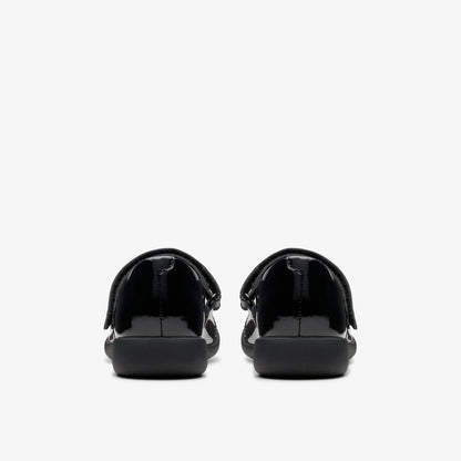 Clarks Great Value / Etch Gem Kid Black Patent