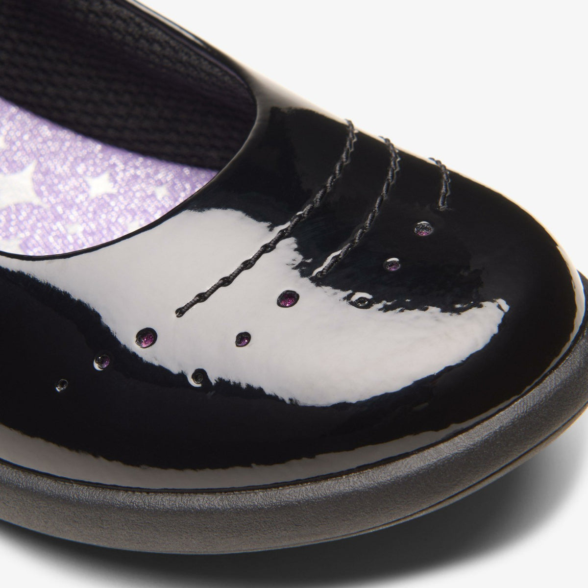 Clarks Great Value / Etch Gem Kid Black Patent