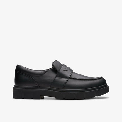 Clarks Best Price / Lorcam Craft Youth Black Leather
