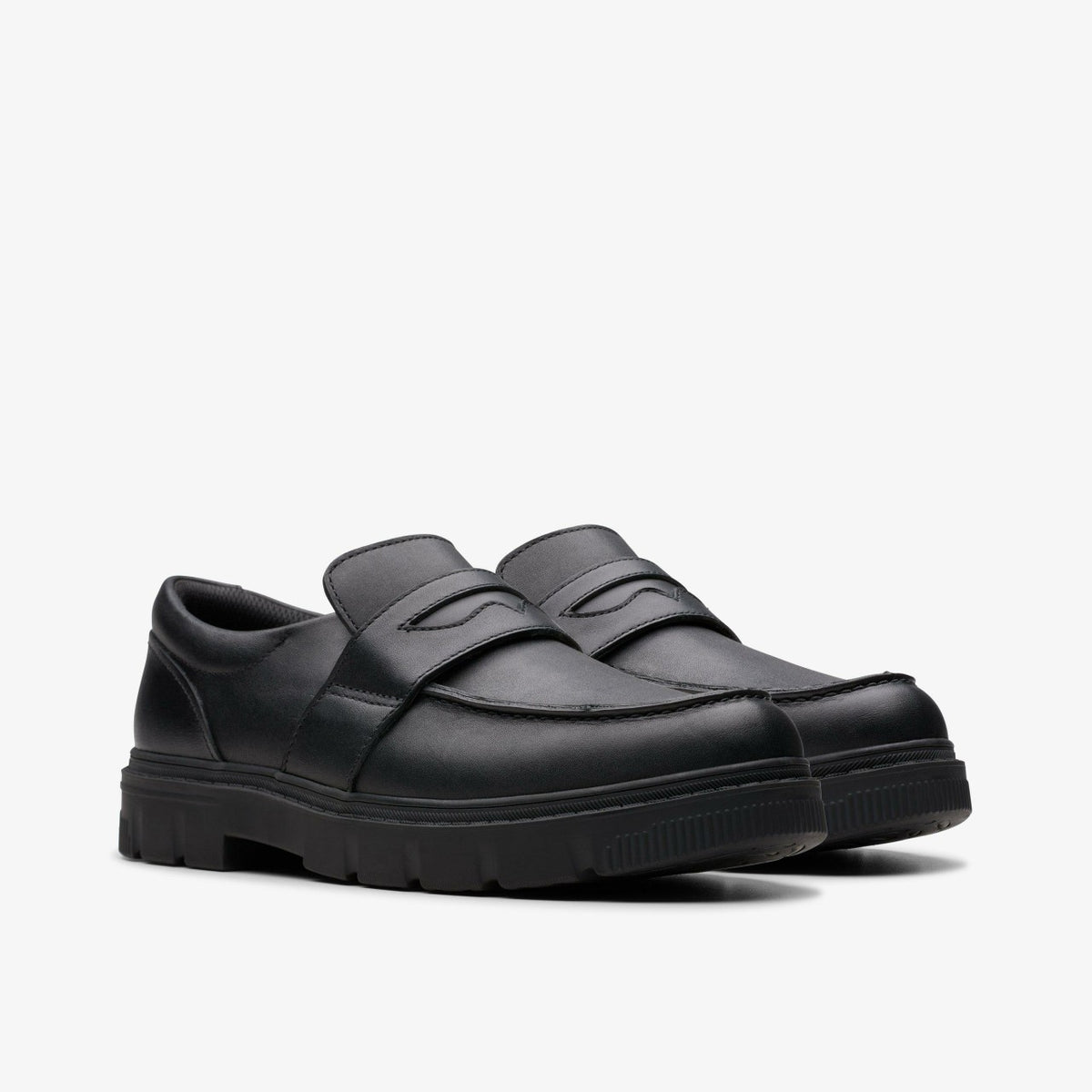 Clarks Best Price / Lorcam Craft Youth Black Leather