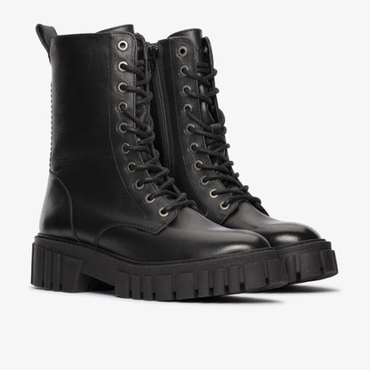 Clarks Everyday / Page Lace Boot Black Leather
