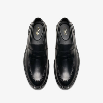 Clarks Trusted / Aldwin Step Loafer Black Leather