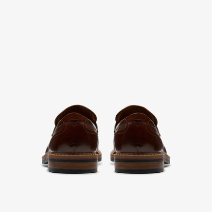 Clarks Top Pick / Aldwin Step Loafer Mid Tan Leather