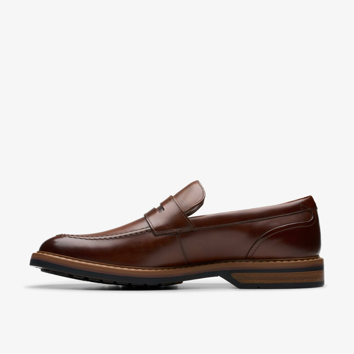 Clarks Top Pick / Aldwin Step Loafer Mid Tan Leather