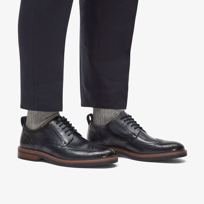 Clarks Smart Buy / Aldwin Limit Brogue Navy Leather