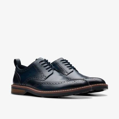 Clarks Smart Buy / Aldwin Limit Brogue Navy Leather