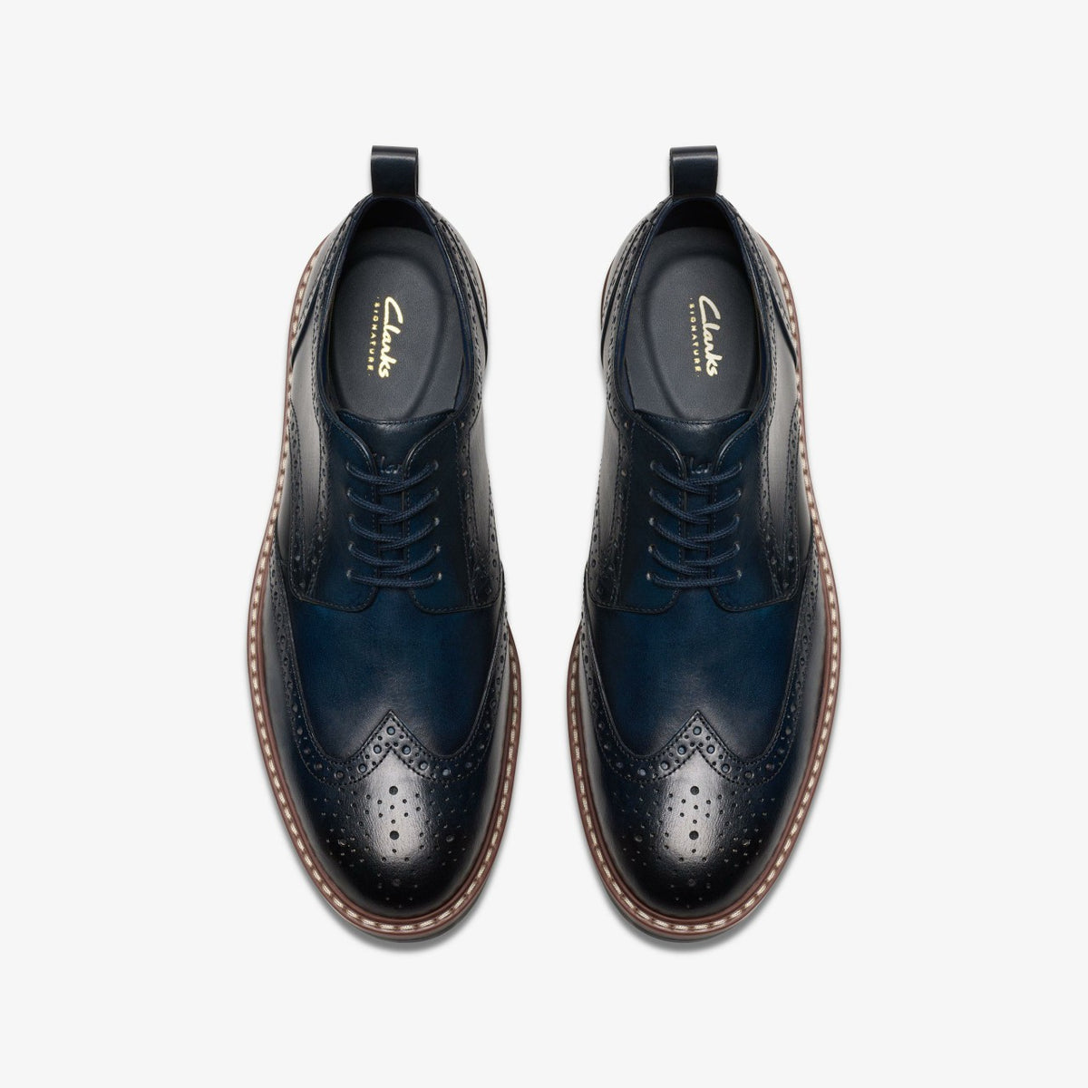 Clarks Smart Buy / Aldwin Limit Brogue Navy Leather