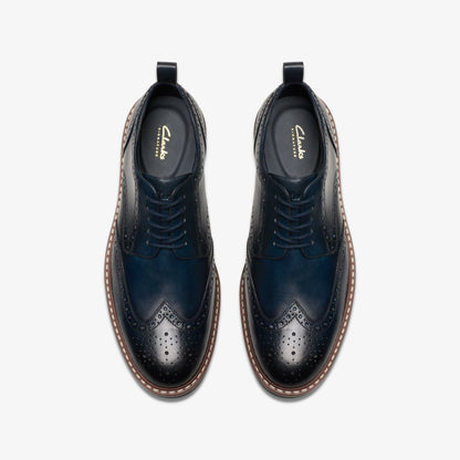 Clarks Smart Buy / Aldwin Limit Brogue Navy Leather