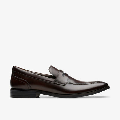 Clarks Discount / Brandon Step Loafer Dark Brown Leather