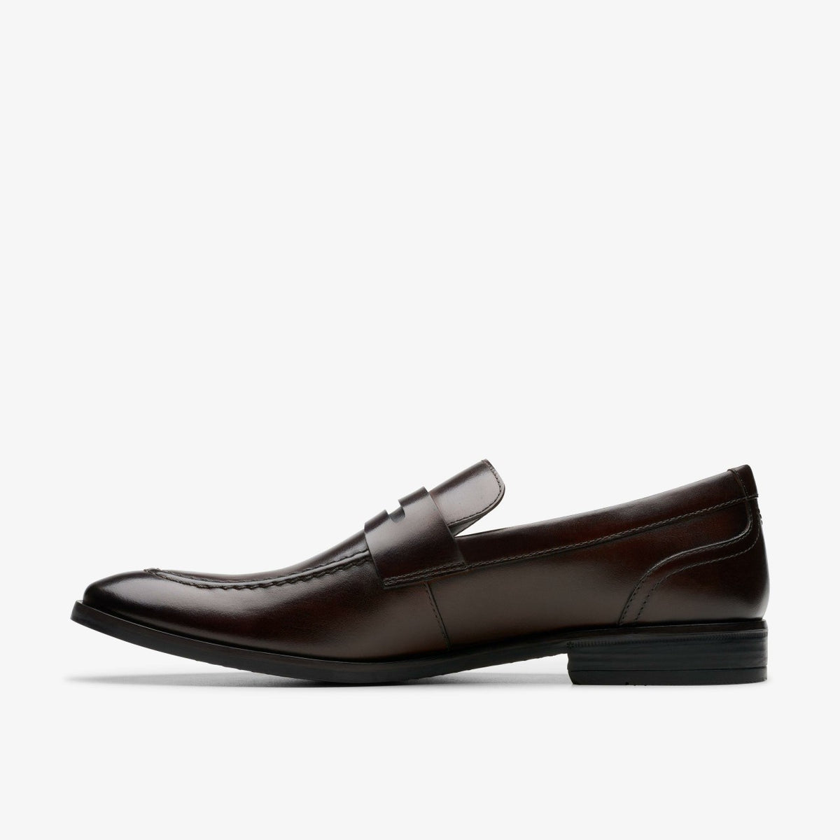 Clarks Discount / Brandon Step Loafer Dark Brown Leather
