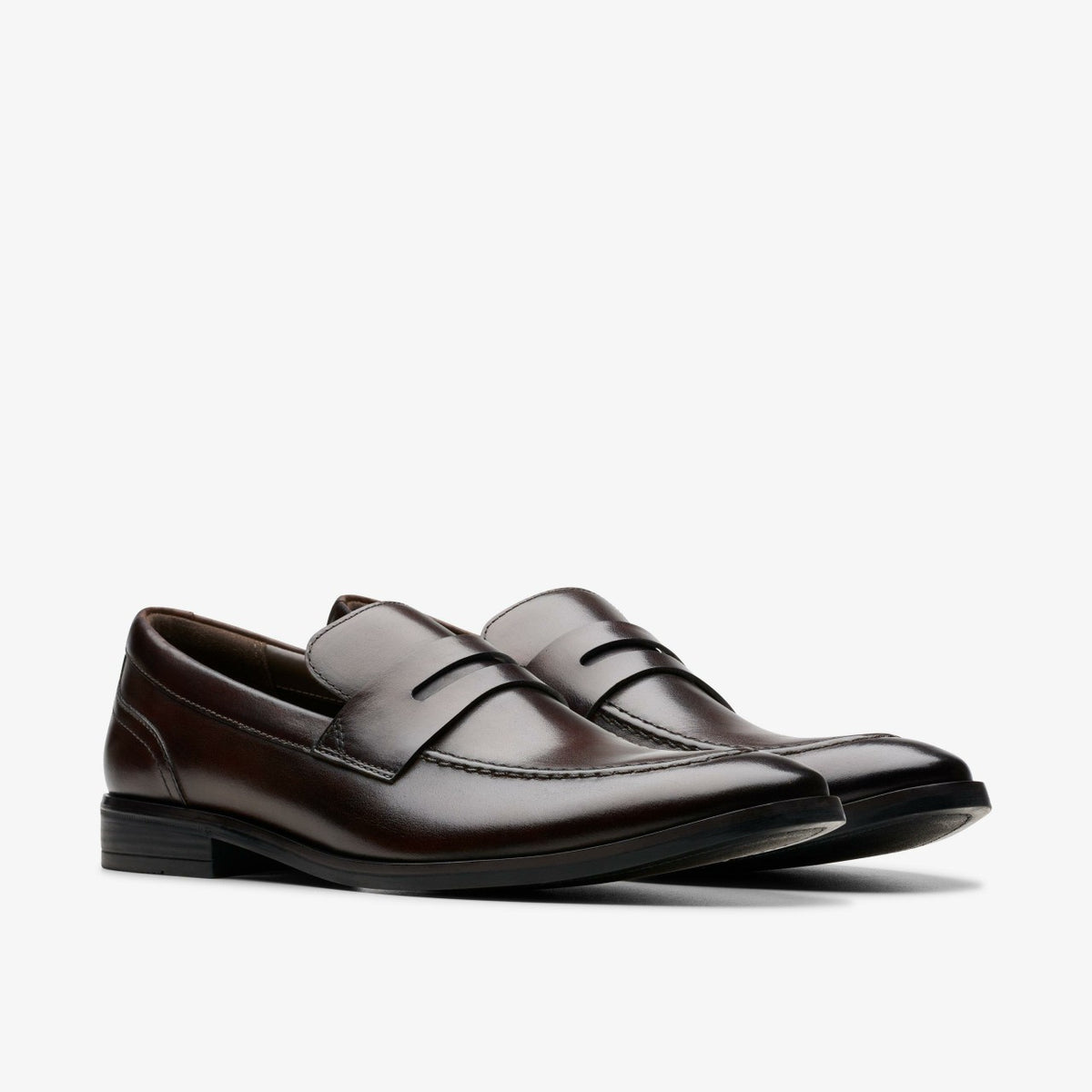Clarks Discount / Brandon Step Loafer Dark Brown Leather