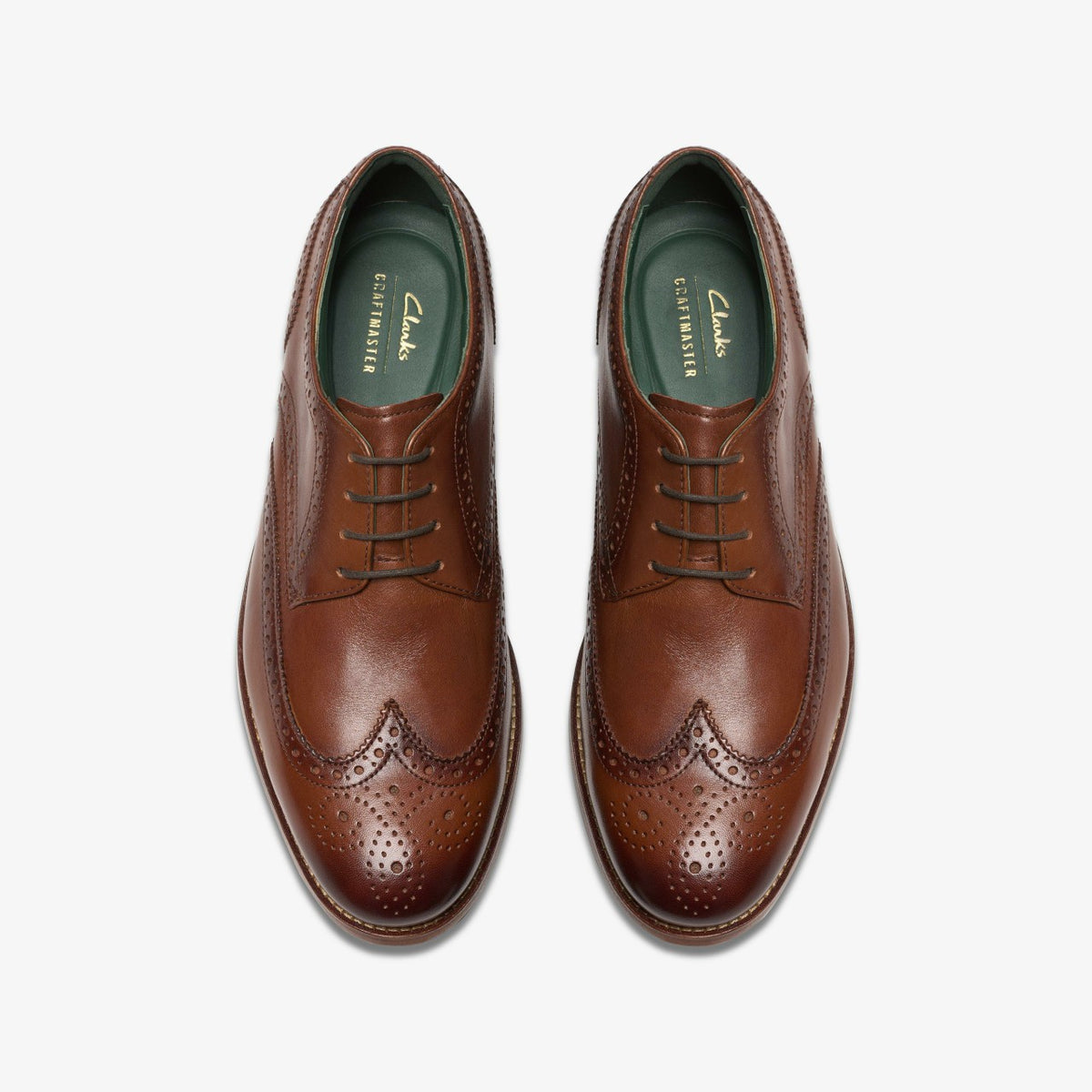 Clarks Special Offer / Craft James Tip Brogue Mid Tan Leather