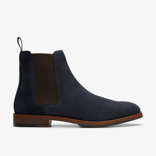 Clarks Featured / Craft James Top Chelsea Boot Navy Suede