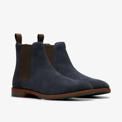 Clarks Featured / Craft James Top Chelsea Boot Navy Suede