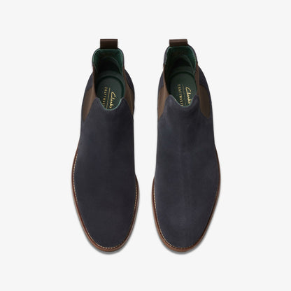 Clarks Featured / Craft James Top Chelsea Boot Navy Suede