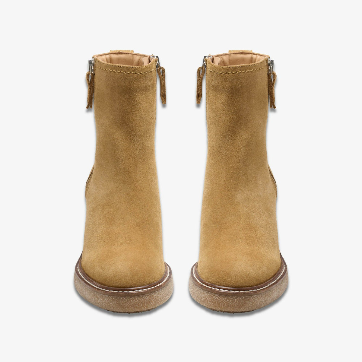 Clarks Trending / Cassiano Zip Ankle Boot Light Tan Suede