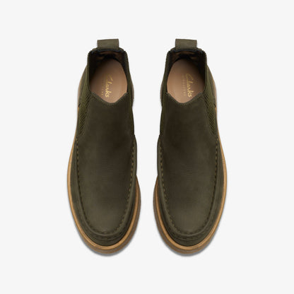 Clarks Popular / Linoso Top Ankle Boot Dark Green Nubuck