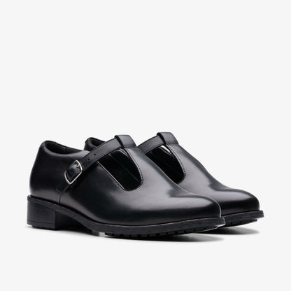 Clarks Best Price / Havisham Bar Black Leather