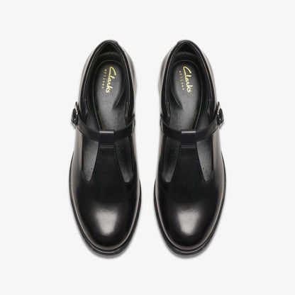 Clarks Best Price / Havisham Bar Black Leather