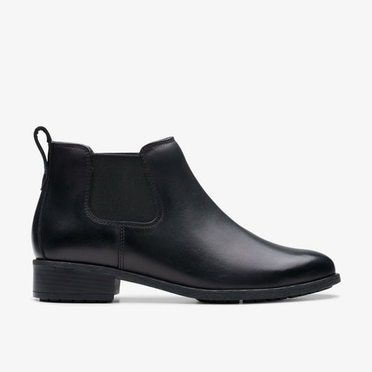 Clarks Value / Havisham Top Ankle Boot Black Leather