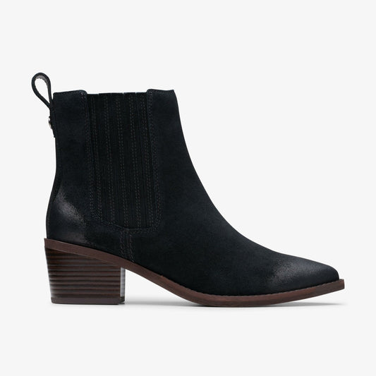 Clarks Discount / Morzine Top Ankle Boot Black Suede