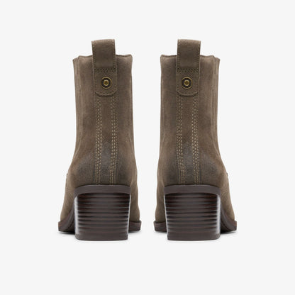 Clarks Featured / Morzine Top Ankle Boot Mole Grey Suede