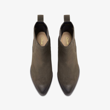 Clarks Featured / Morzine Top Ankle Boot Mole Grey Suede