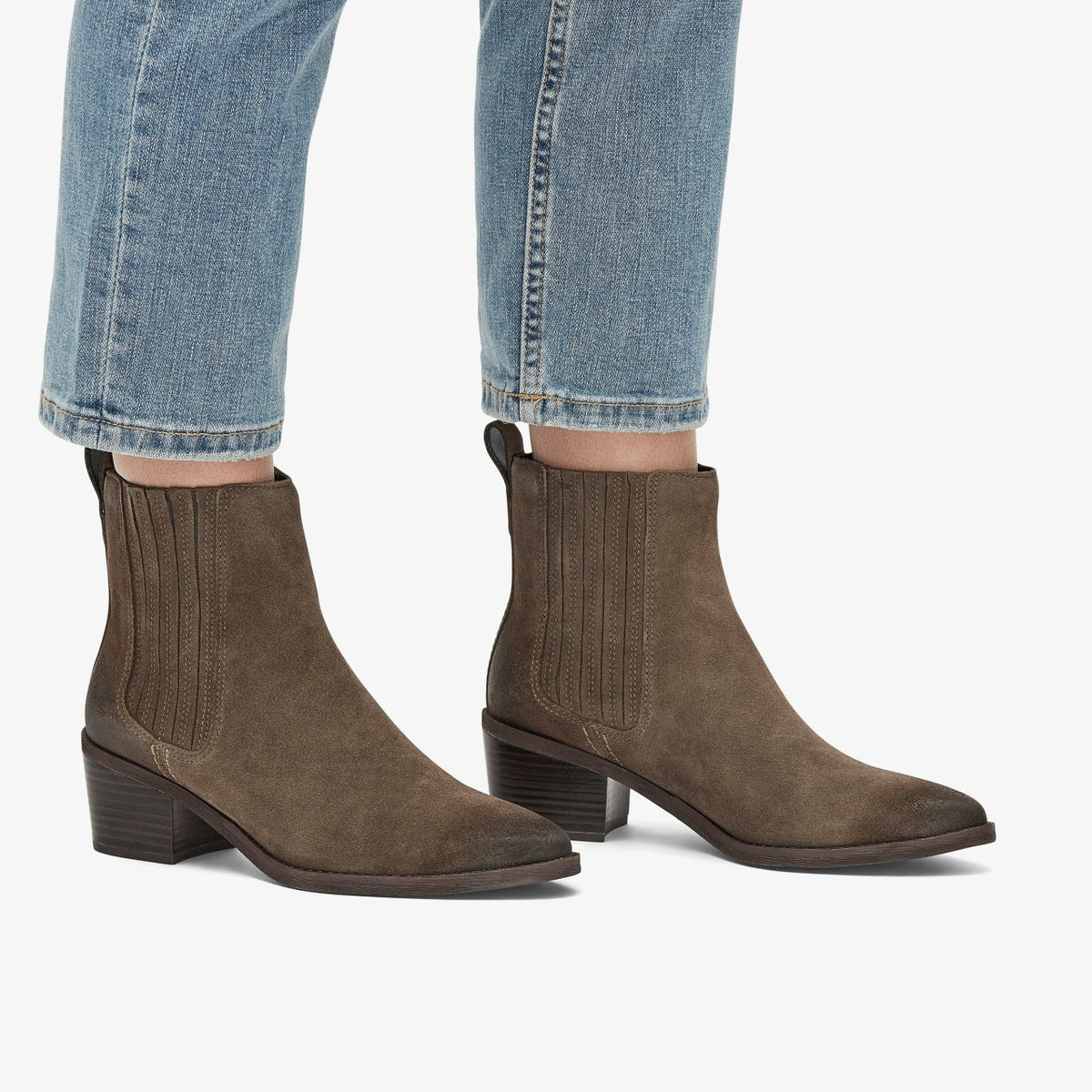 Clarks Featured / Morzine Top Ankle Boot Mole Grey Suede