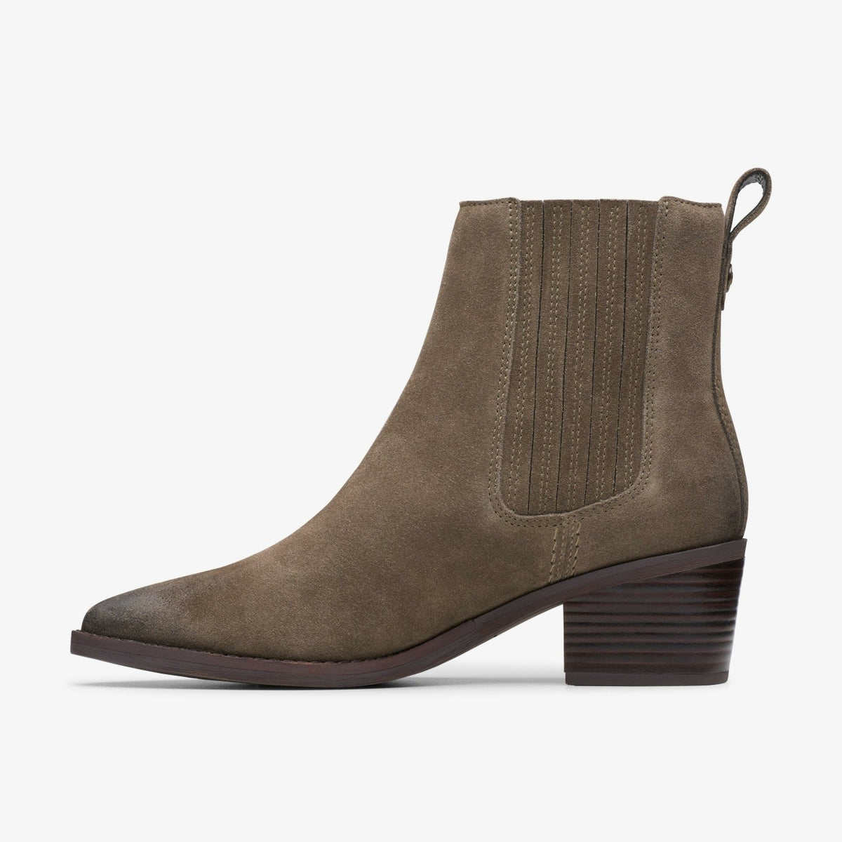 Clarks Featured / Morzine Top Ankle Boot Mole Grey Suede